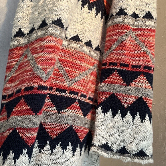 Great Northwest Indigo Hooded Medium Cardigan Sweater Women's Western Aztec - Picture 3 of 8